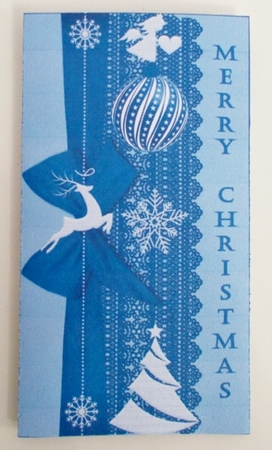 Blue border money wallet by Pam Stubley
