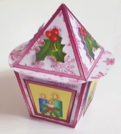 Snowflakes lantern purple by Pam Stubley