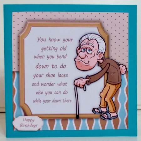 You know your getting old ... Old Man Humor 8x8 by Pam Stubley