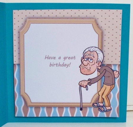 Old man humor insert 8x8 by Pam Stubley