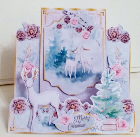 FRAME STEPPER CARD - Christmas Reindeer by Pam Stubley