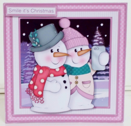 Smile its Christmas Pink Mini Kit by Pam Stubley