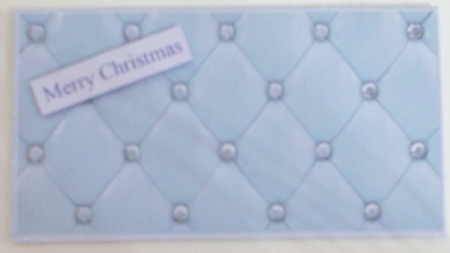 Quilted & Studded Gift/Money/Voucher Pocket/Wallet Envelope for any Occasion - Turquoise by Pam Stubley