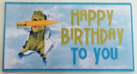 Dinosaur Birthday  Gift/Voucher/Money Wallet/Pocket/Envelope by Pam Stubley
