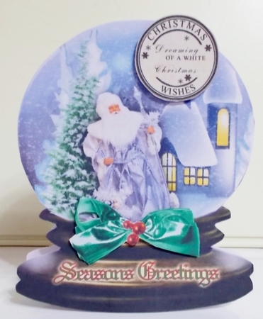 Mini Kit- 3D Snowglobe Scene - Old Santa Scene by Pam Stubley