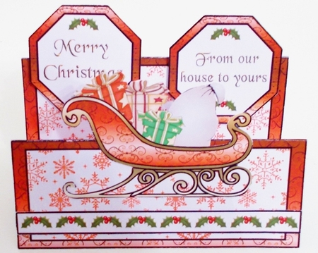 DT Red sleigh by Pam Stubley