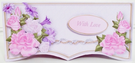 Roses and Petunias DL Card Mini Kit by Pam Stubley
