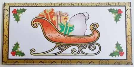 Money Wallet Red Sleigh by Pam Stubley