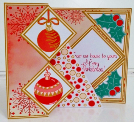 Gold Polka Dot Christmas Tree by Pam Stubley