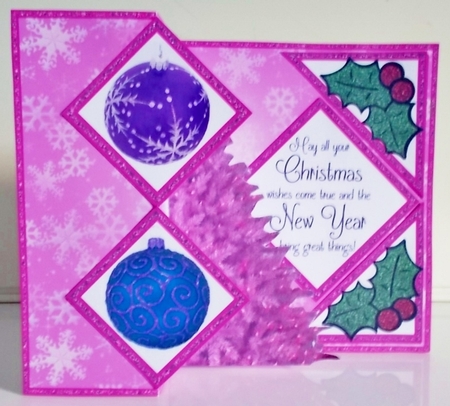 Pink Glittery Christmas Tree by Pam Stubley