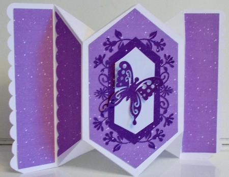 Fancy Fold Card with Butterfly by Pam Stubley