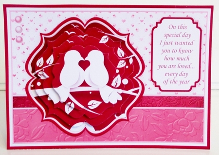 BE MY TWEETHEART A5 Card Topper & Pyramage by Pam Stubley