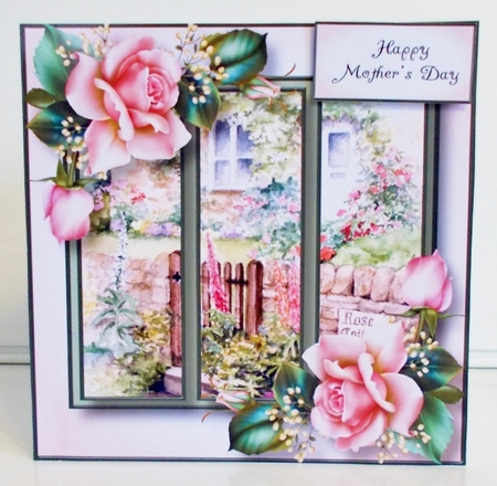 Scenic Trio - Rose Cottage 8x8 by Pam Stubley