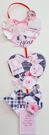 A Noteworthy Day Hanging Hearts Trio. by Pam Stubley