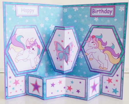 Hex Unicorns pop-out by Pam Stubley