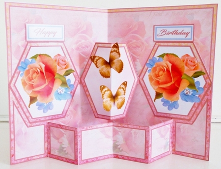 Hex Peach pop-out by Pam Stubley
