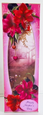 Lge DL Red & Hot Pink Lilies by Pam Stubley