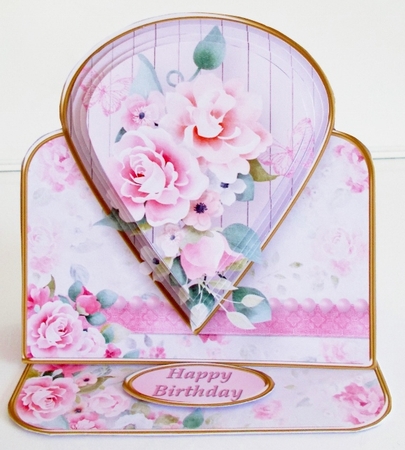 Pastel Posy - Teardrop Pyramid Easel Card Mini Kit by Pam Stubley