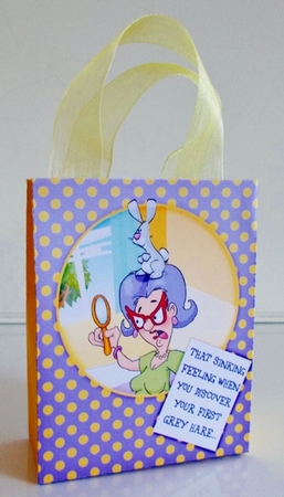 Veras Grey Hair Mini Gift Bag by Pam Stubley