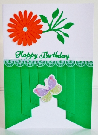 Flower Drapery Fold Card by Pam Stubley