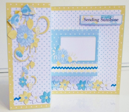 Sunshine and Flowers Z Fold Card with Pop Out Panel by Pam Stubley