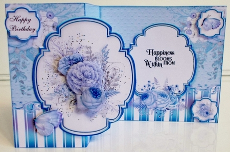Flower Bouquet Fold Back Card Kit-1 by Pam Stubley