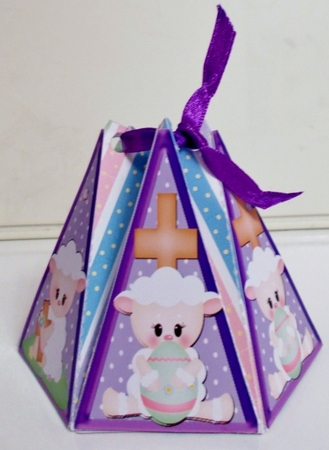 EASTER LAMB - OCTAGON FAVOR GIFT BAG by Pam Stubley