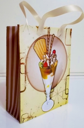 Ice Cream Sundae Chocolate Mini Gift Bag by Pam Stubley
