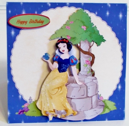 SNOW WHITE TWIST & POP CARD by Pam Stubley