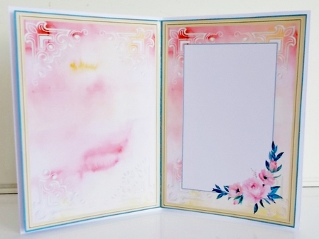 Watercolour Pink Roses Insert by Pam Stubley