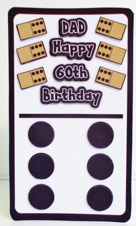 Decoupage Domino 60th Birthday Dad by Pam Stubley