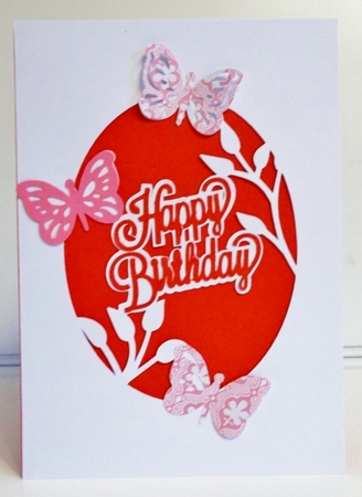 Butterfly Birthday Overlay Card by Pam Stubley
