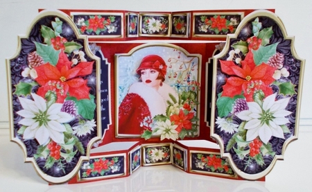 Christmas Glamour Push n Fold Card and Envelope Kit by Pam Stubley