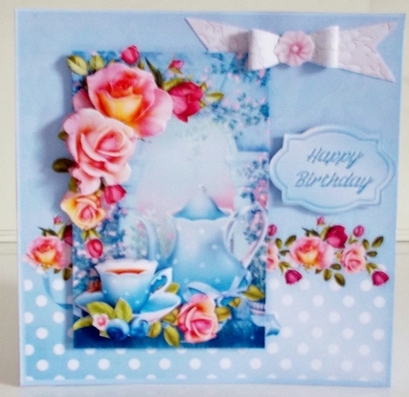 Tea on theTerrace - Decoupage Card Mini Kit by Pam Stubley