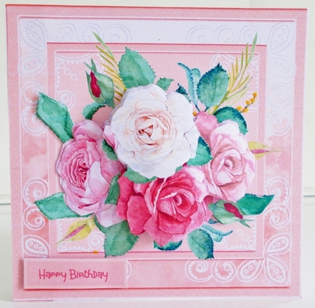 Mixed watercolour roses by Pam Stubley