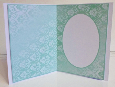Green Damask Tent Shaped Insert 2 by Pam Stubley