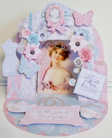Vintage Momentos Pop-up Arch Card & Box Envelope by Pam Stubley