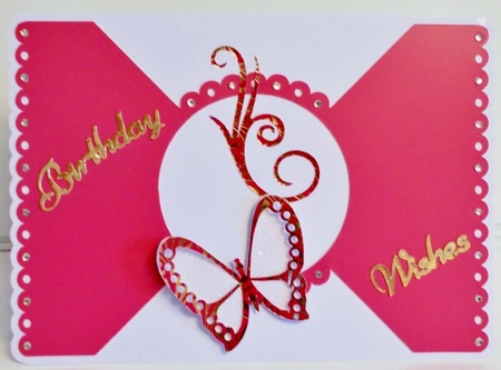 Birthday Wishes Butterfly Card by Pam Stubley