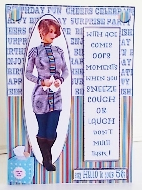 CARD FRONT, TOPPER, OLD ENOUGH 5 by Pam Stubley