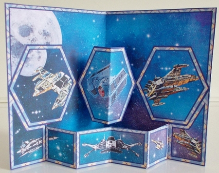 Hexagon pop-out Space by Pam Stubley