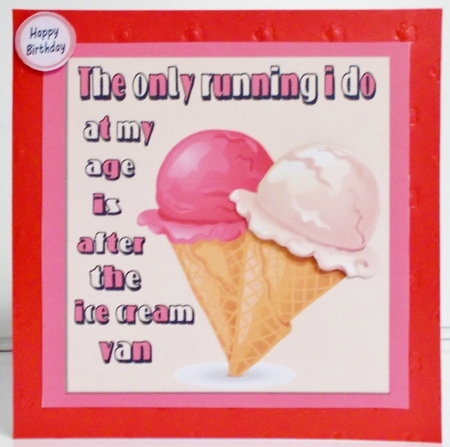 Ice Cream Humour 8x8  by Pam Stubley