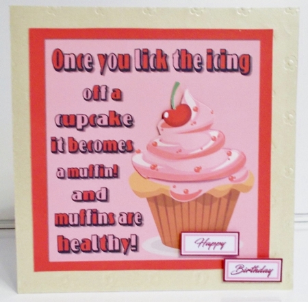 Cupcake Humour 8x8  by Pam Stubley