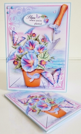 Morning Glory Flower Pot by Pam Stubley