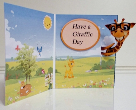 Giraffe Pop out by Pam Stubley