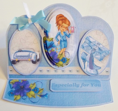City Girl - Triple Oval Easel Card Mini Kit by Pam Stubley