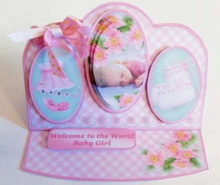 Little Baby Girl - Triple Oval Easel Card Mini Kit by Pam Stubley