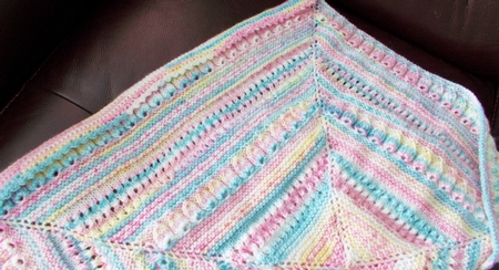 Summer Rainbow baby blanket  by Pam Stubley