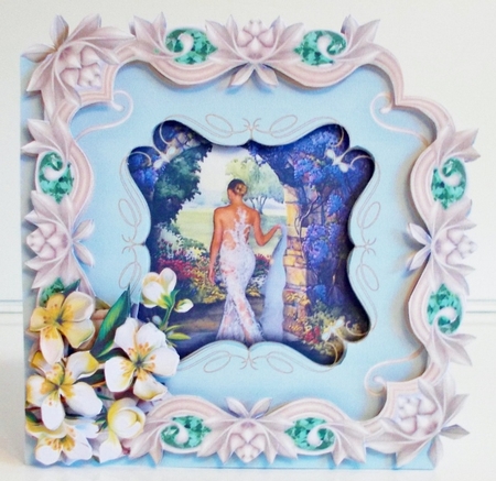 Cutaway Corner Card - Apple Blossom by Pam Stubley