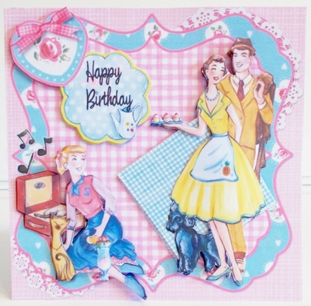 50s Kitsch 7x7 Card Front & Insert Mini Kit by Pam Stubley