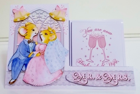 Side Stepper Wedding Mice Card Kit-2 by Pam Stubley